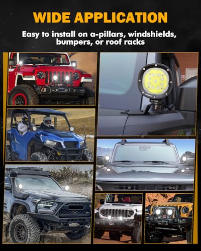 P4 Series 4 Inch White LED Driving Light (2 Count)
