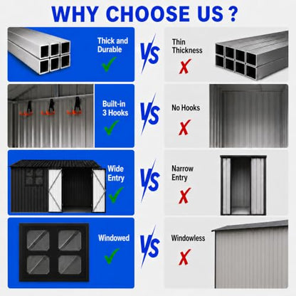 10x12 FT Outdoor Storage Shed