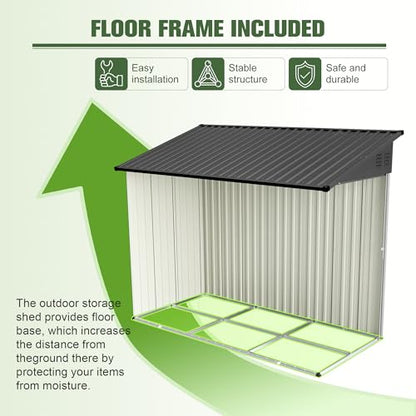 4x8 FT Lean to Outdoor Storage Shed