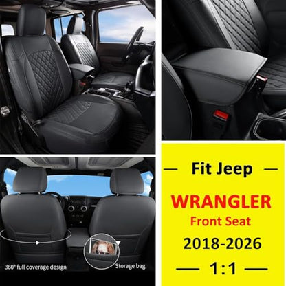 Wrangler JL Seat Covers Custom Fit for Jeep Wrangler (3 Count)