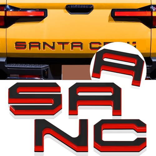 Tailgate Insert Letters Compatible for 2022 2023 2024 2025 Santa Cruz 4D Raised Tailgate Decal Letters
