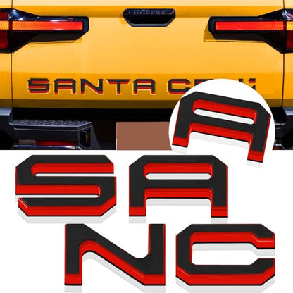 Tailgate Insert Letters Compatible for 2022 2023 2024 2025 Santa Cruz 4D Raised Tailgate Decal Letters