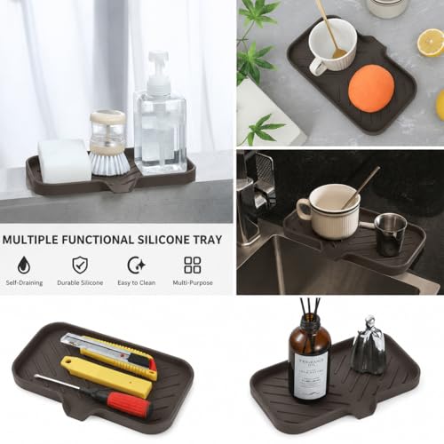 Silicone Soap Dish with Drain Spout