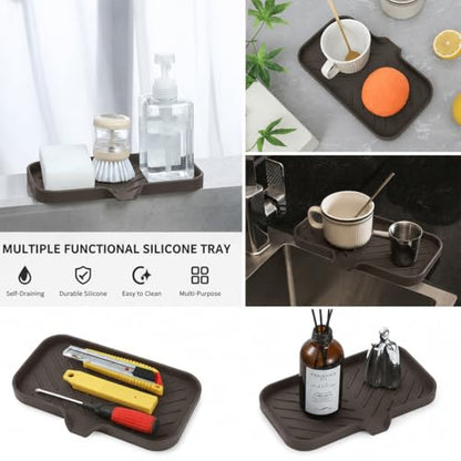 Silicone Soap Dish with Drain Spout