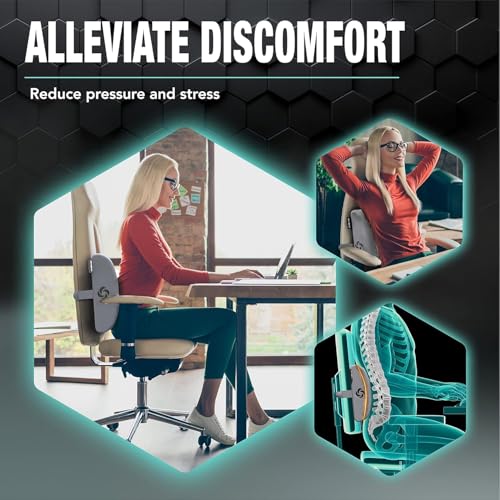Memory Foam Lumbar Support Pillow for Office Chair