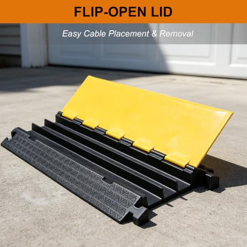 2 Pack Rubber Cable Protector Ramp (2 Count)
