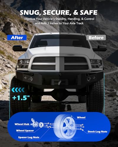 OMT 5x5 Wheel Spacers with 71.5mm Center Hub Bore (4 Count)