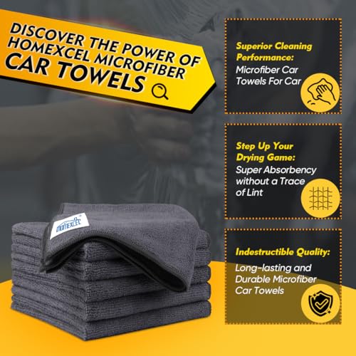 Grey Microfiber Cleaning Cloth 6 Pack (6 Count)