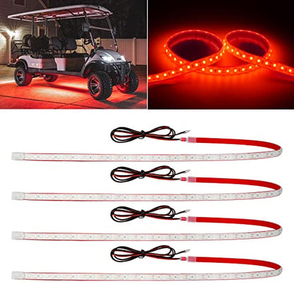 Red Car LED Strip Light (4 Count)