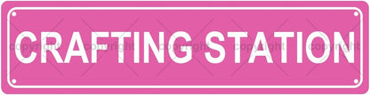 CRAFTING STATION Space Metal Tin Street Sign Bar Cafe Garage Cave Home Room Wall Bathroom Farmhouse Garden Porch Patio Decor, 16 x 4 Inch