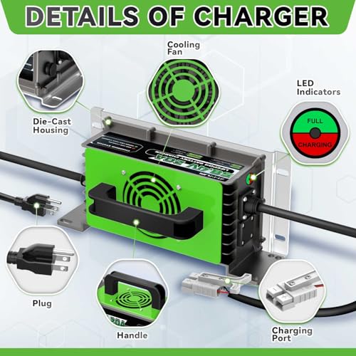 58.4V 20A LiFePO4 Battery Charger Support 0V Restart Charging Function