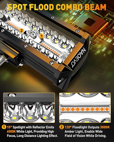 7 Inch LED Light Bar (2 Count)