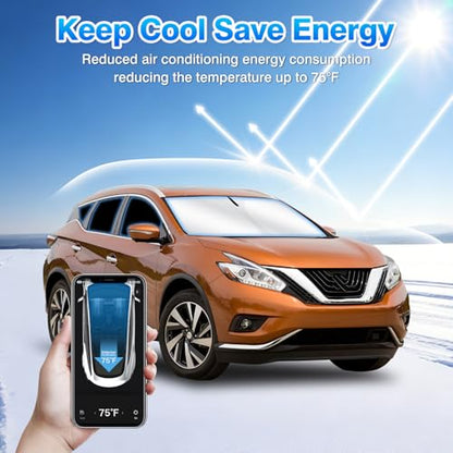 Windshield Sun Shade for Nissan Murano 2015 (8 Count)