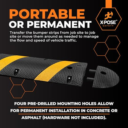 6 Ft Rubber Speed Bump (24 Count)
