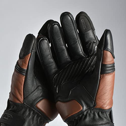 Leather Motorcycle Motorbike Knuckle Protection Powersports Gloves
