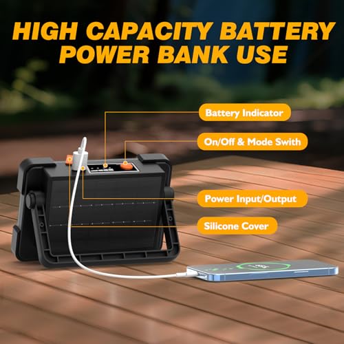 120W Solar Rechargeable 144 LED Work Light