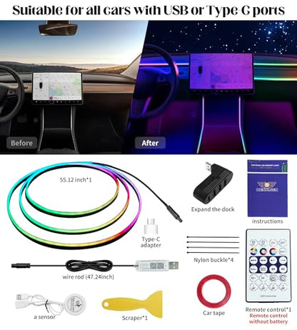 55.12Inch Tesla Interior Lights