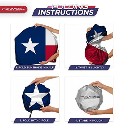 Truck Windshield Sun Shade with Storage Pouch & Anti