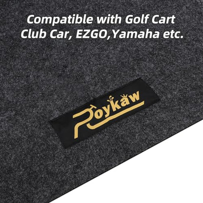 Golf Cart Parking Mat Garage Floor Mat Compatible with EZGO