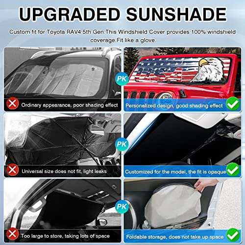 Windshield Flag Sun Shade Sun Visor Heat Shield for 2018