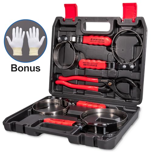 5pcs Swivel Oil Filter Wrench Set 12" Oil Filter Removal Tool (5 Count)