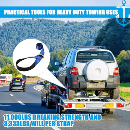 8 Pack Lasso Tow Truck Straps with D Ring 11 (8 Count)