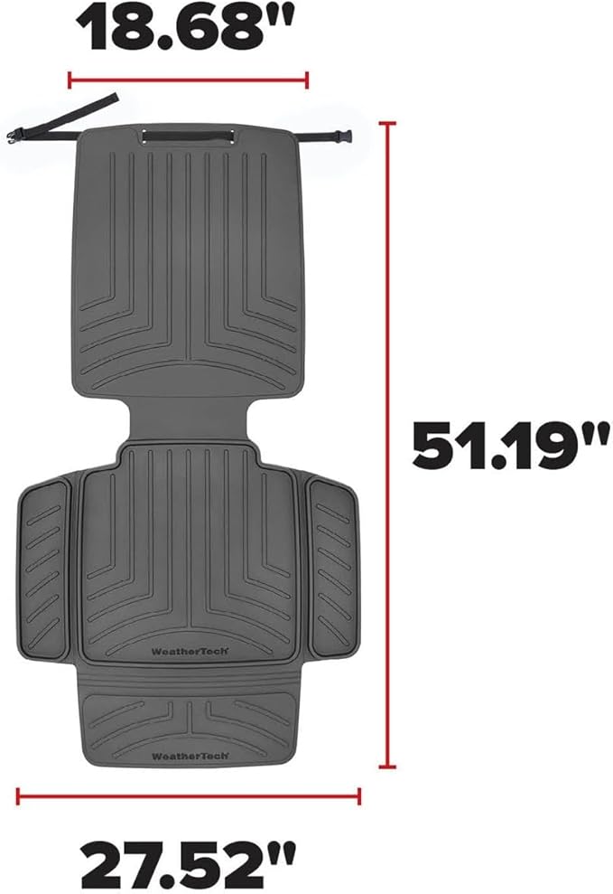 WeatherTech Child Car Seat Protector with Back | Spill Protection, Prevents Seat Compression, Grey