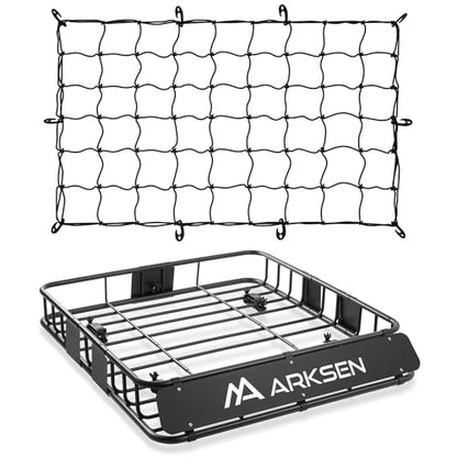 43" x 39" x 6" Roof Rack Basket with Extension&Net