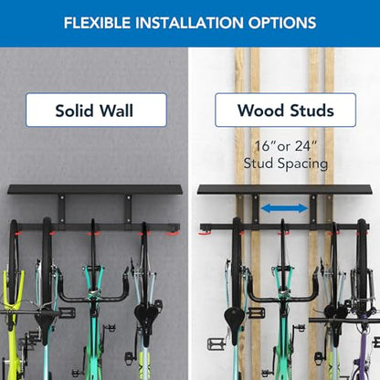 WheelsUp Bike Storage Rack with Shelf