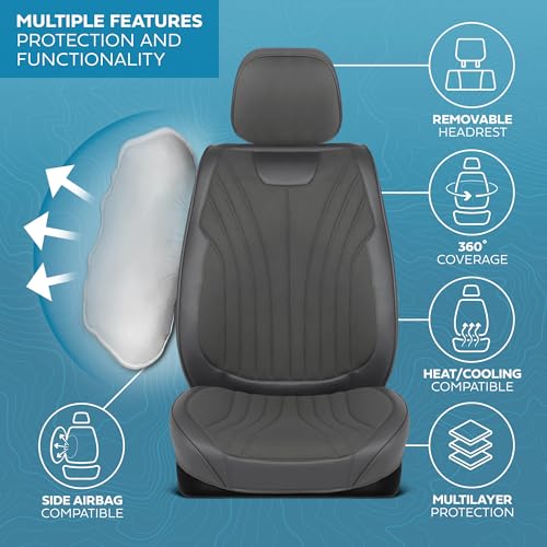 Curated Suede Leather Seat Covers for Cars & SUVs (2 Count)