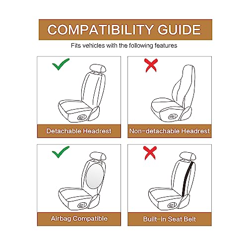 Leather Car Seat Covers Front Pair (2 Count)