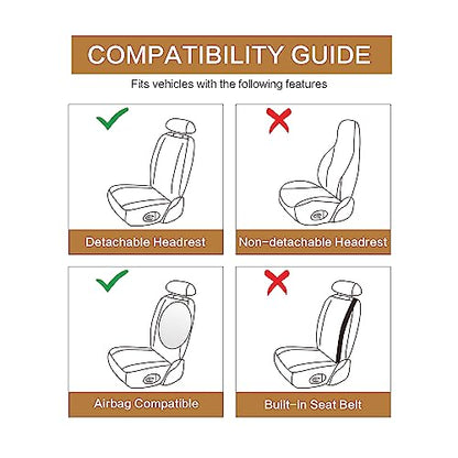 Leather Car Seat Covers Front Pair (2 Count)