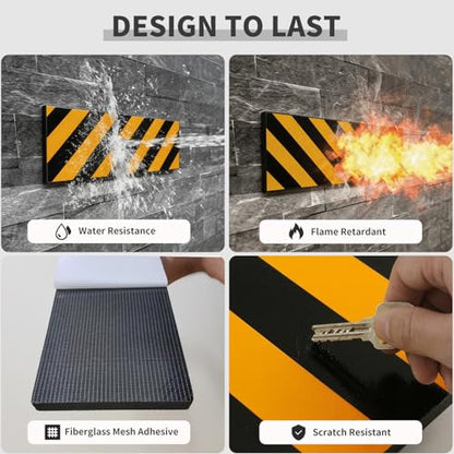 Garage Wall Protector Car Door Protectors Foam Wall Bumper Pad Yellow Black