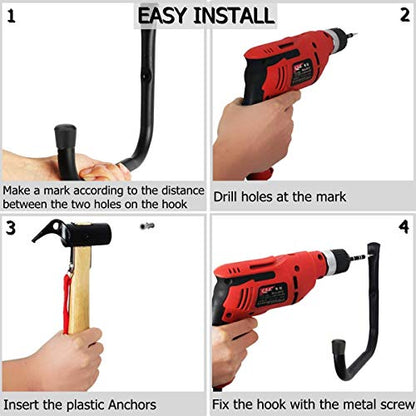8 Pack Wall Mount Storage Hooks (8 Count)