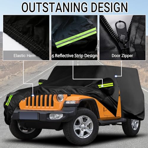 Car Cover Fit for Jeep Wrangler 2 Door Custom Fit 1987