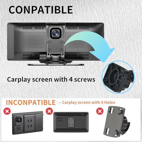 Carplay Mount with Scrwes Flexible Suction Cup Bracket for 7"