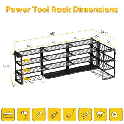 Extra Large 64" W Power Tool Organizer Wall Mount