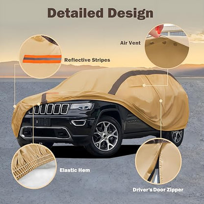 Car Cover Waterproof All Weather Compatible with Jeep Grand Cherokee