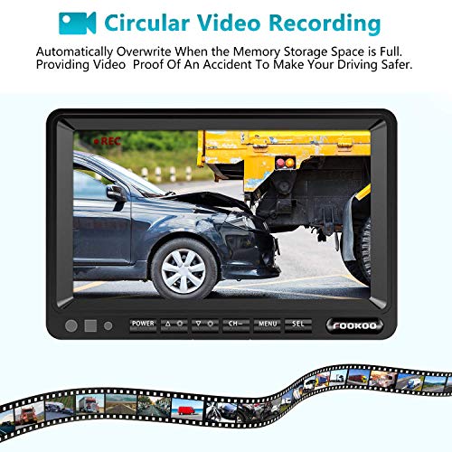 7" HD 1080P Wired Dual Backup Camera