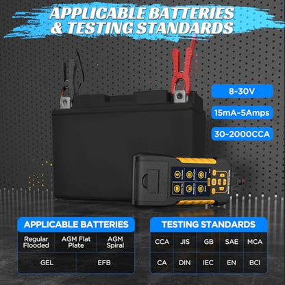Car Battery Tester with Printer 12V 24V Load