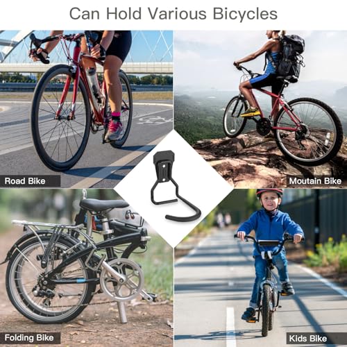 Bike Wall Mount with Fixed Hook (6 Count)
