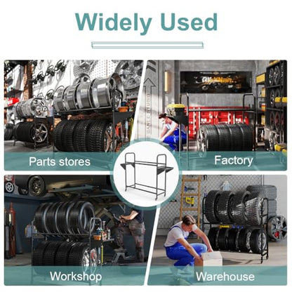 Rolling Tire Storage Rack