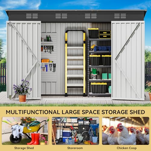9x4ft Metal Outdoor Storage Shed