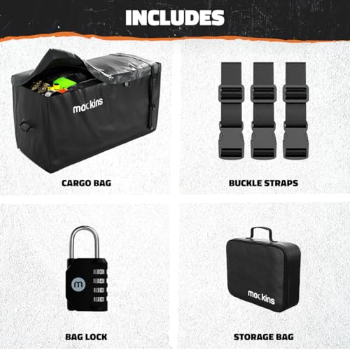 25 Cu Ft XL Heavy Duty Trailer Hitch Cargo Carrier Bag All (9.7101 Sq Ft)