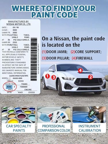 Rosewood(NBQ) Touch Up Paint for Nissan, Exact Color Match Car Paint Scratch Repair Remover Pen Kit Quick & Easy to Fix Vehicle Chips and Automotive Nicks Scuff