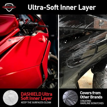 Ultimum Series Motorcycle Cover Waterproof All Weather Protection Universal Heavy Duty Night Reflector with Lock