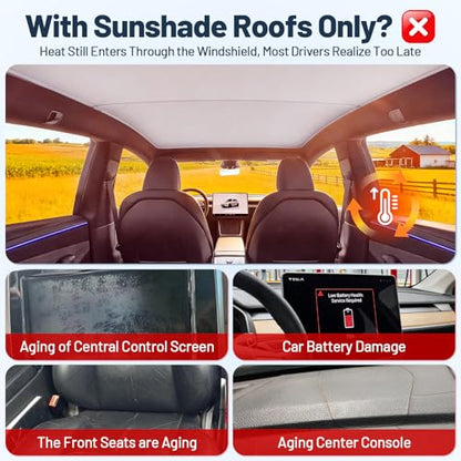 3PCS Tesla Model Y Sunshade Set for Juniper 2025
