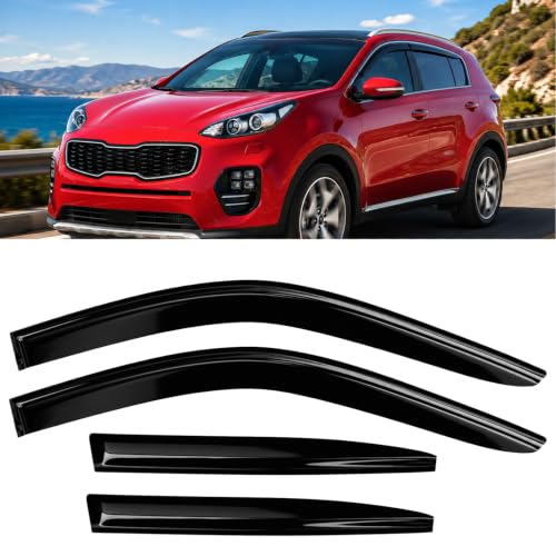 4PC Window Rain Guards fit 2017 (4 Count)
