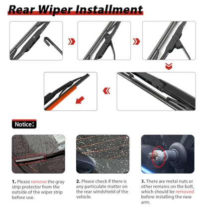 Rear Windshield Wiper Replacement for Chevrolet Chevy Equinox 2010