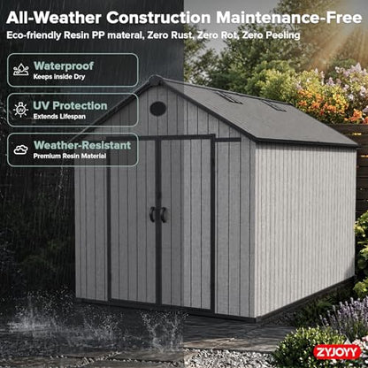 Outdoor Storage Shed 8x12 FT with Floor
